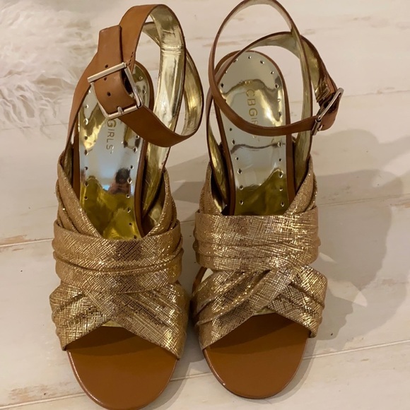 BCBGirls Metallic Gold Sandal - Picture 1 of 7